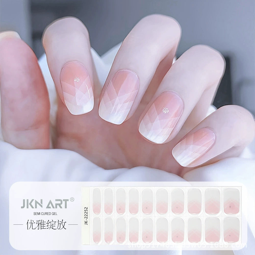 Горячая распродажа стиль 20 пальцев полуотвержденный гель для ногтей бумага наклейка УФ-фототерапия лампа полуобжаренный и полуотвержденный гель палец