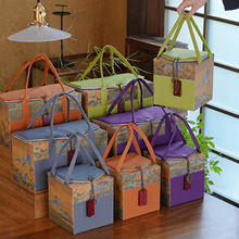 千里江山陶瓷茶叶罐红茶白茶密封罐家用单双罐礼盒包装盒批发茶罐