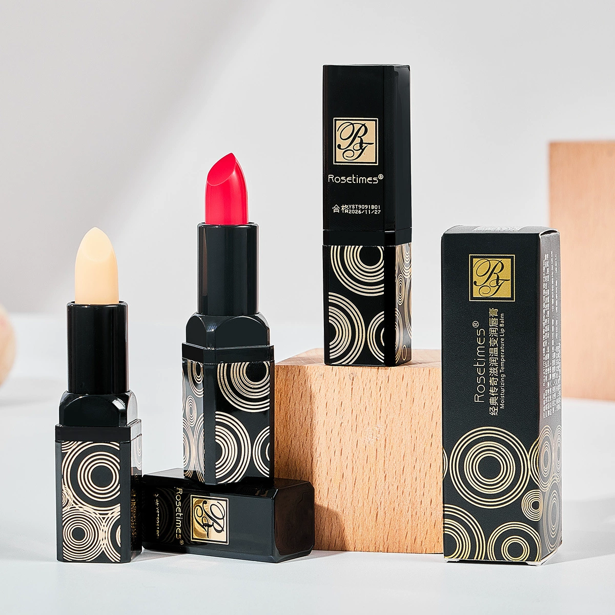 Rose Age Красная вишня Легенда Классический цвет Изменение бальзам для губ Теплая помада Увлажняющая и увлажняющая