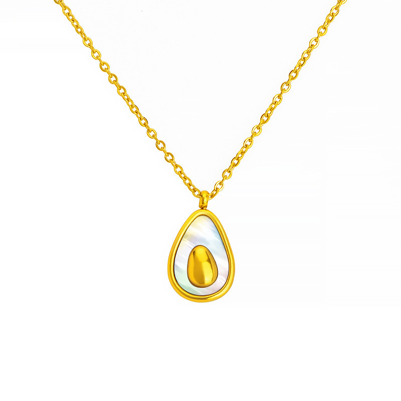 Fashion Fruit Titanium Steel Plating Pendant Necklace 1 Piece