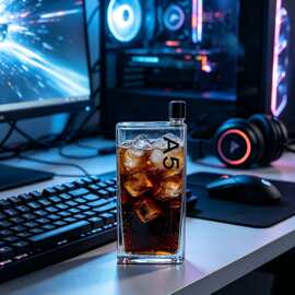 时尚单层透明方形水杯 A5 扁平书本式设计高颜值户外杯子