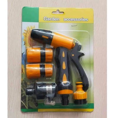 standard connection, High pressure car wash water gun - rhubarb-front-water-gun-5-piece-set-blister-card-packaging
