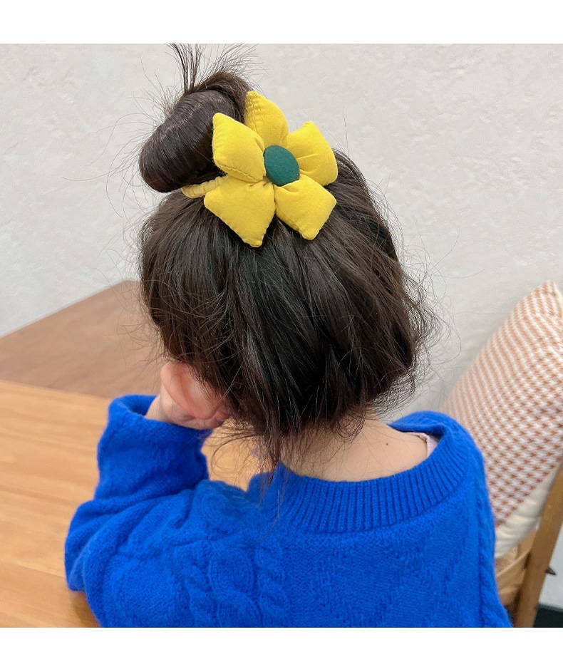 Children's colorful flower hair tie