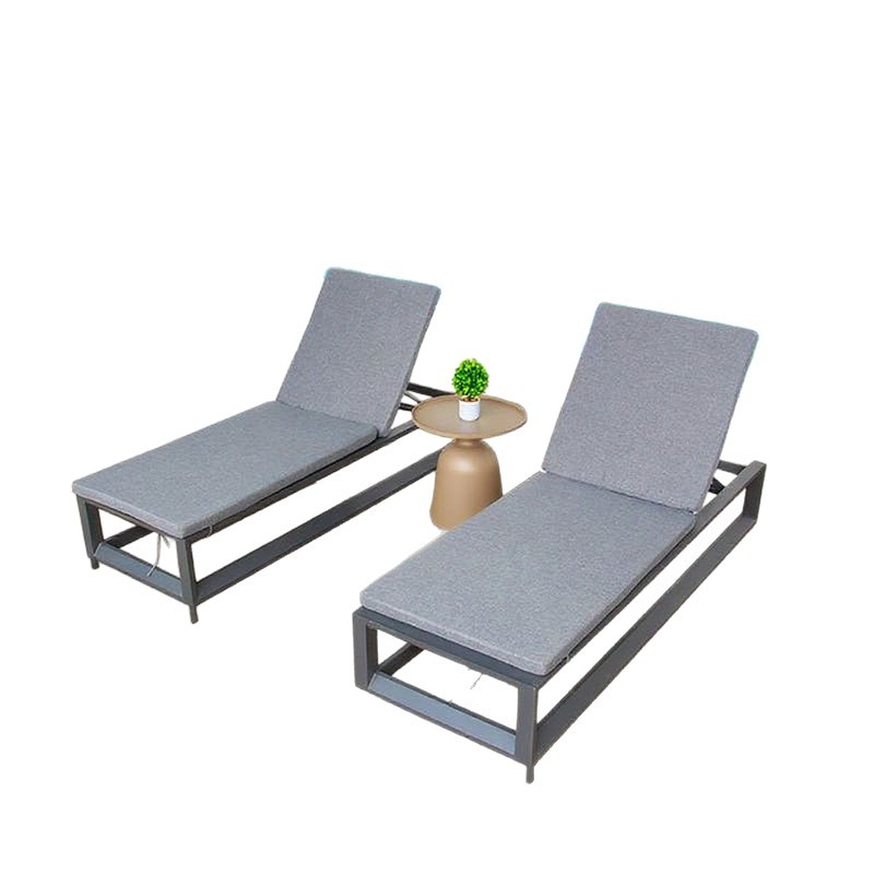 Cama de relajación impermeable y protector solar jardín piscina sillón al aire libre patio residencial al aire libre silla de playa frente al mar sombreado