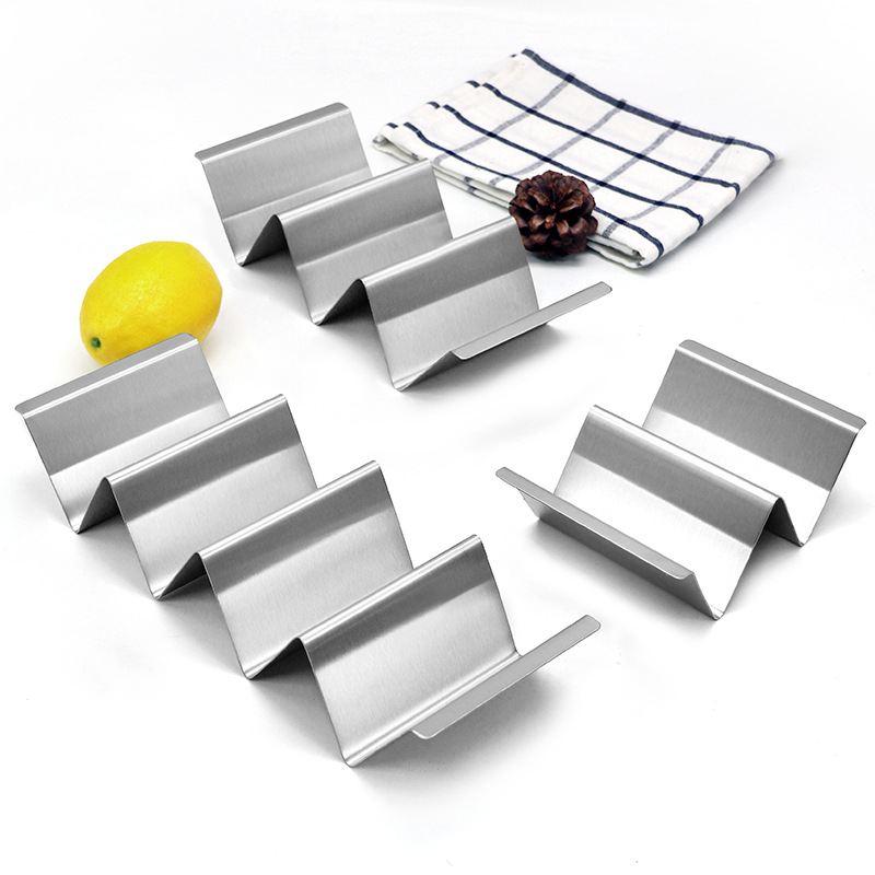 跨境不锈钢墨西哥薄饼烘焙架 煎饼架 玉米卷薄饼夹taco holder