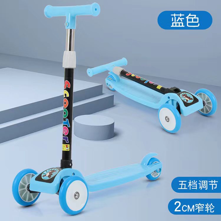 Scooter para niños de 1 a 5 años de edad, un botón plegable puede deslizarse, bebé deslizante, caminante deslizante, monoplaza, coche de alta altura, elevación