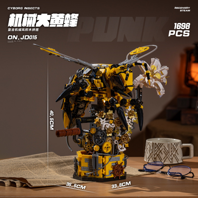 国境を越えて人気のある角度jd 1/2/3/5/5/5機械昆虫サソリ積み木スズメバチの組み合わせ玩具プレゼント|undefined