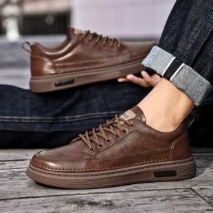 Men's shoes 2023 new breathable business formal wear men's casual leather shoes Sports Board shoes men's summer