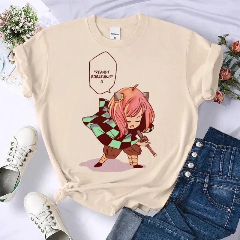 Anya T-Shirt Women Japanese Graphic T-Shirt Women Harajuku Clothing Short Sleeve Cartoon Trendy Top