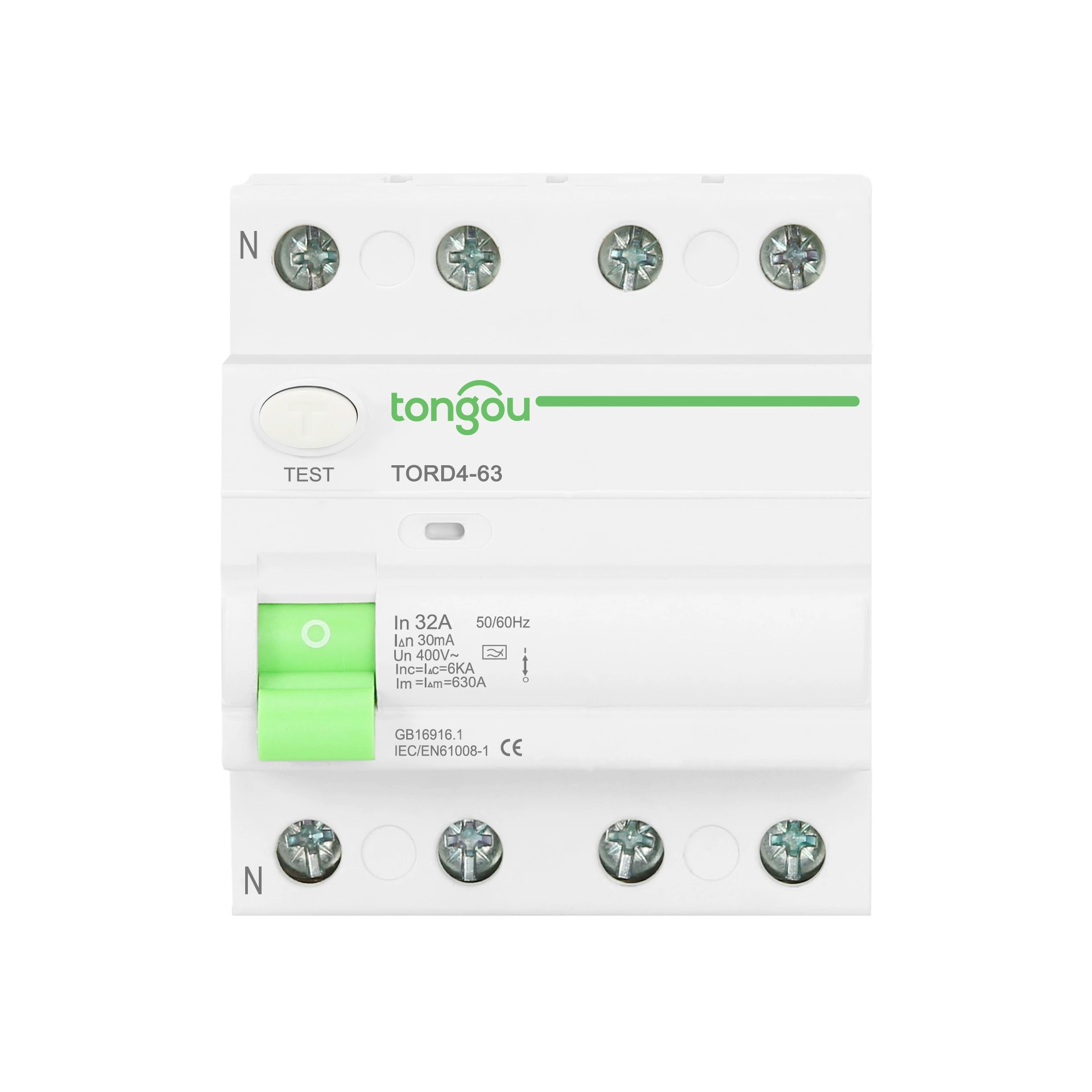 Type A leakage circuit breaker 4P63A leakage protection switch RCD remaining current mobile RCCB cross -border