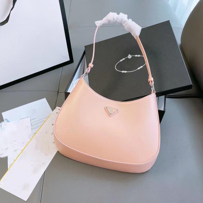 2024 nuevo P casa Cleo bolso axila moda fideos brillantes zhonggu bolso de Media Luna de cuero bolso de mujer bolso de hombro único