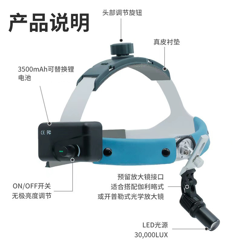 HAOLANG外科头戴式检查灯外科手术口腔耳鼻喉照明检查灯HL003C|undefined