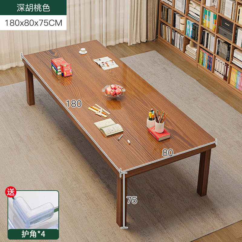 Mesa de trabajo sala de estar grande escritorio largo pierna de madera maciza escritorio de la computadora en casa Escritorio de estudio sala de estar Mesa Grande image 10