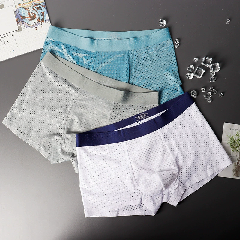 Трендовые шелковые дышащие брюки, мужское сексуальное бельё, корейский стиль