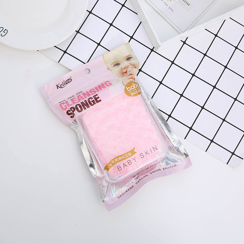 Keli single box baby facial cleansing puff Internet celebrity new skin rejuvenating sponge seaweed facial cleansing puff drop shipping