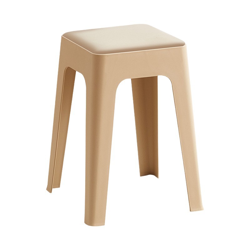 Taburete de plástico extra grueso engrosado hogar moderno y simple sala de estar se puede apilar para sentarse durante mucho tiempo silla cómoda taburete redondo alto banco