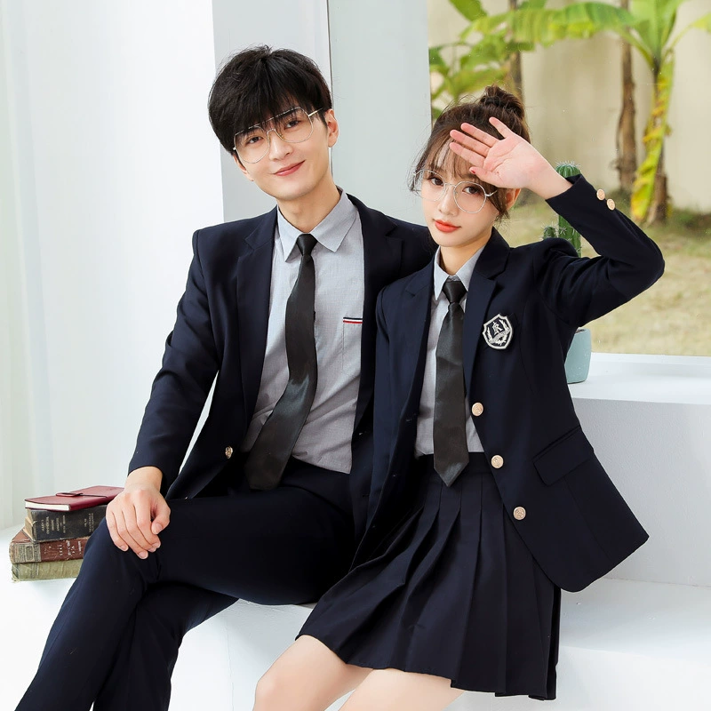 Весенне-осенний мужской и женский профессиональный костюм в студенческом стиле костюм из трех частей JK костюм темперамент Студенческая униформа Рабочая одежда средней школы