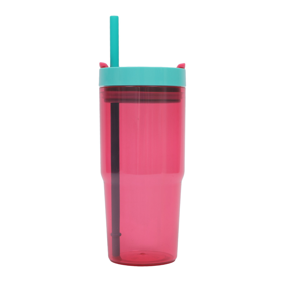 Taza de coche de comercio exterior transfronteriza de 40oz Taza de plástico gigante Juego de tres piezas con pajita Taza de agua de gran capacidad y alto valor