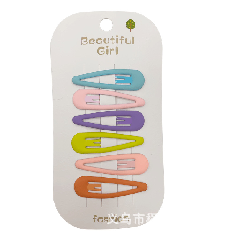 Horquilla mate 4.8cm con diseño de gota, pintura de goma – para niños, venta caliente transfronteriza.