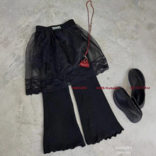 女童蕾丝裙裤假两件外穿打底裤潮秋款2025新款杭州童装织里外贸批