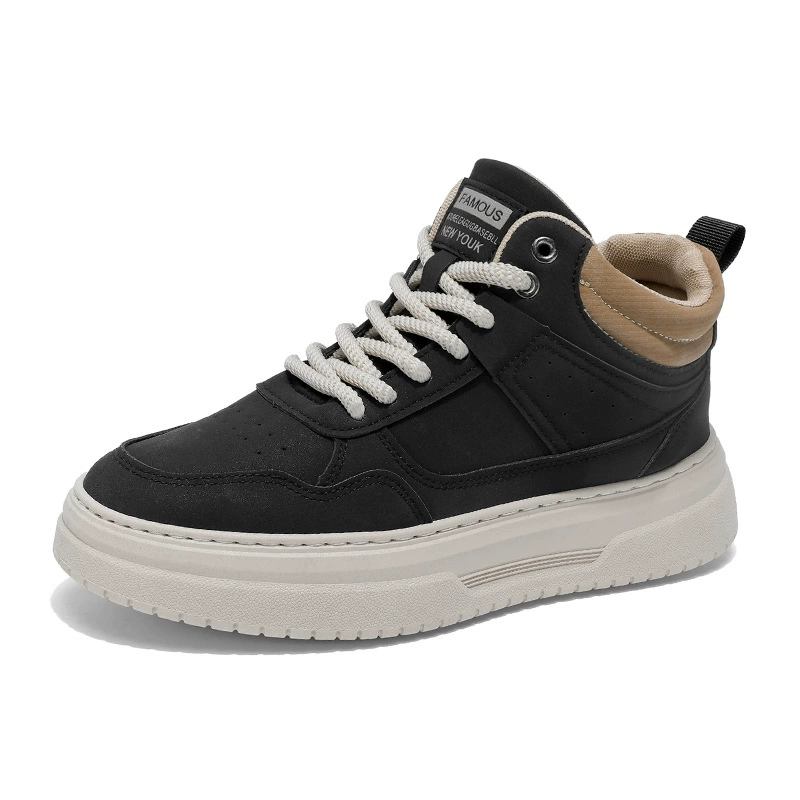 Мужские кроссовки на платформе high-top, корейский стиль, осень, массивная подошва, размеры 39–44