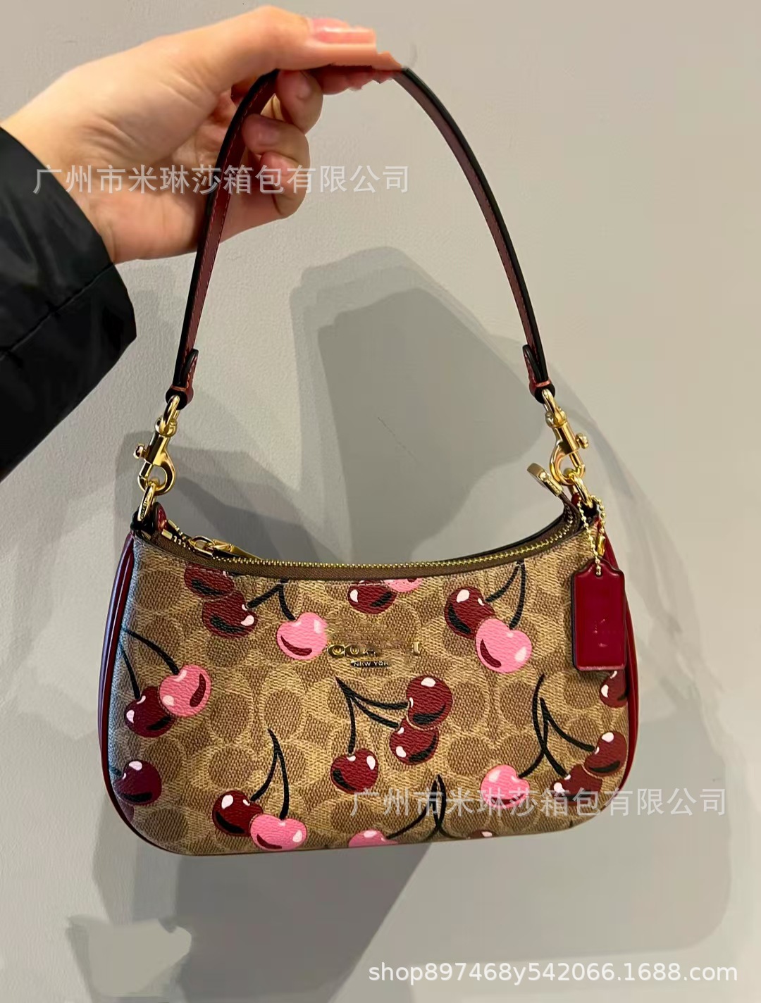Versión alta de Kome C casa Teri25 bolso de cuero para mujeres brazales de moda versátil bolso de mahjong de flores viejas bolsas de hombro