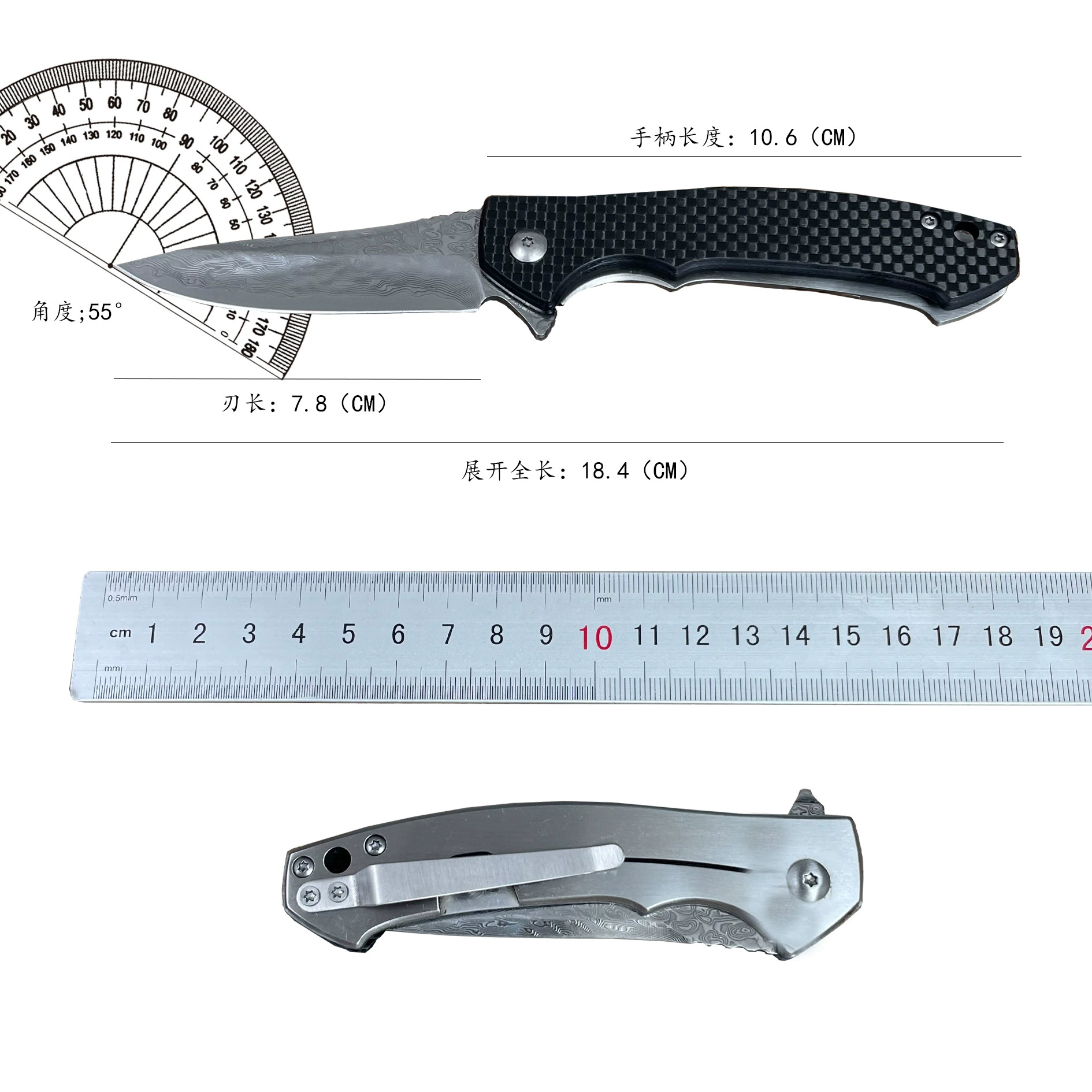 Кросс-партнерский горячий продаж ZT0450 складной нож карбоновая рукоять дамасская сталь острый складной нож EDC карманный нож