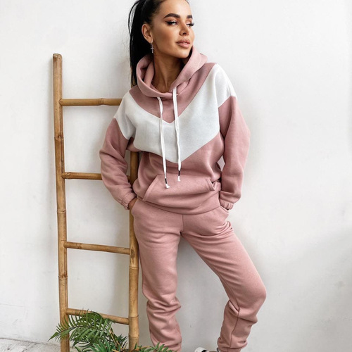 2024 Amazon ebay spring and autumn new European and American foreign trade women's sports and leisure sweatshirt set 2-piece set