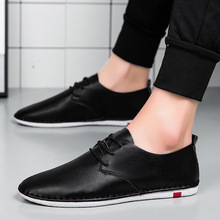 学员练车鞋单层软面休闲薄底开车鞋韩版手工缝线小皮鞋舒适男鞋潮