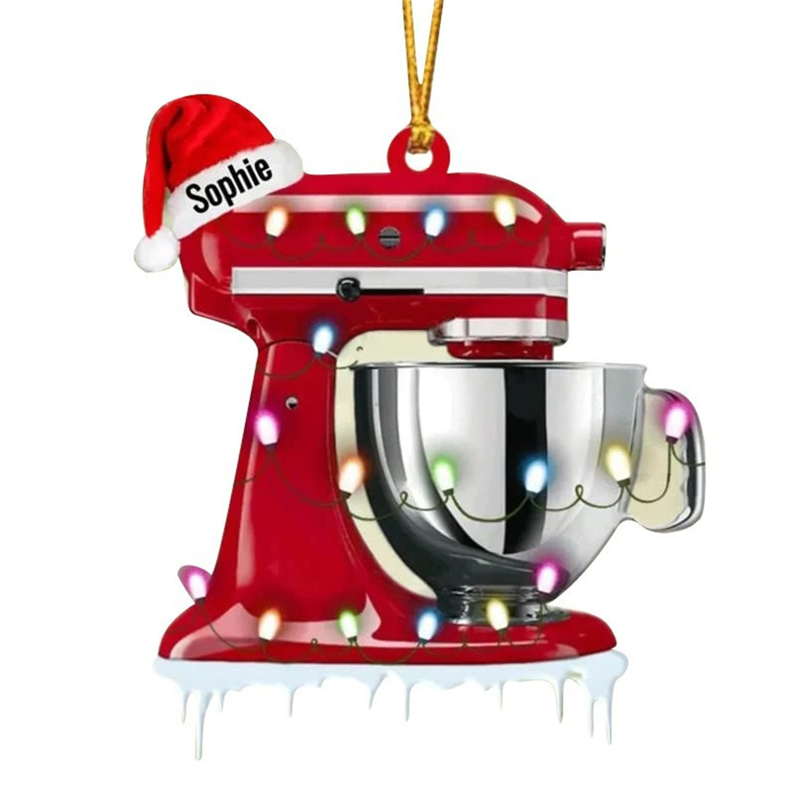 Colgante de Navidad transfronterizo creativo decoración de cocina licuadora colgante de árbol de Navidad decoración acrílica para el hogar