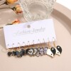 Accessory, metal earrings, acrylic set, decorations, European style, wholesale