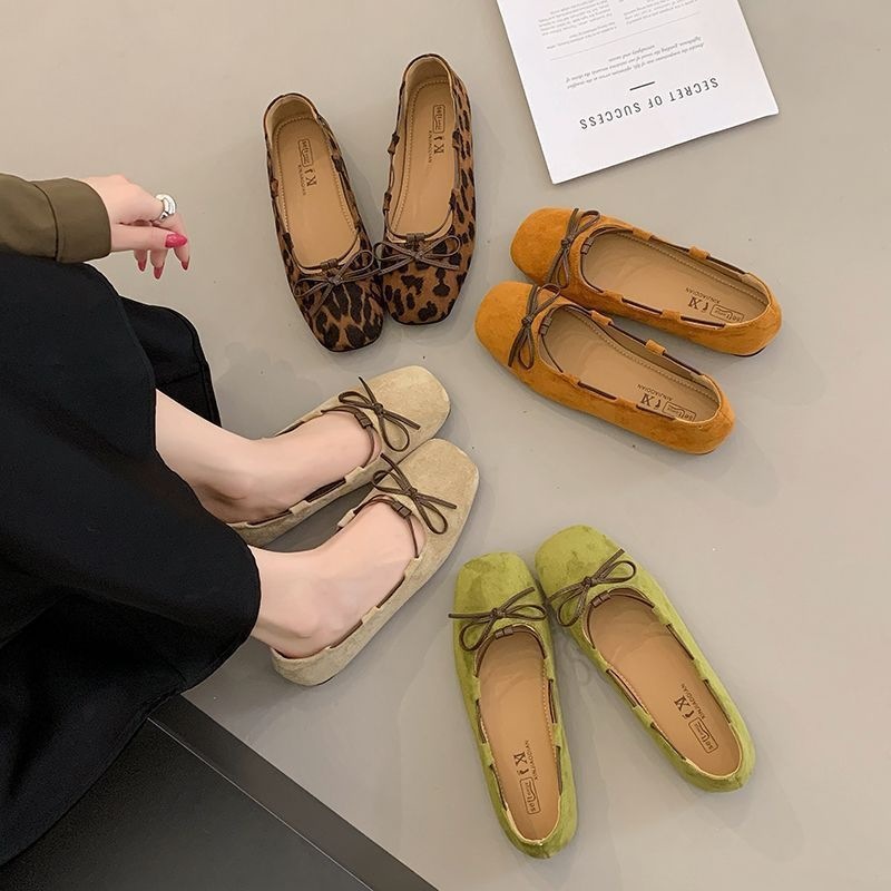 French-style Ballet Flats For Women, 2026 New Model, Paired With Skirts, Vintage Bow Flat Shoes, Shallow Slip-on Loafers_vogvips.com