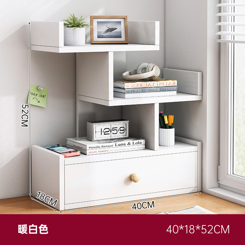 Estantería escritorio estante de almacenamiento estudiante escritorio en casa pequeña estantería dormitorio oficina multi-capa simple estante