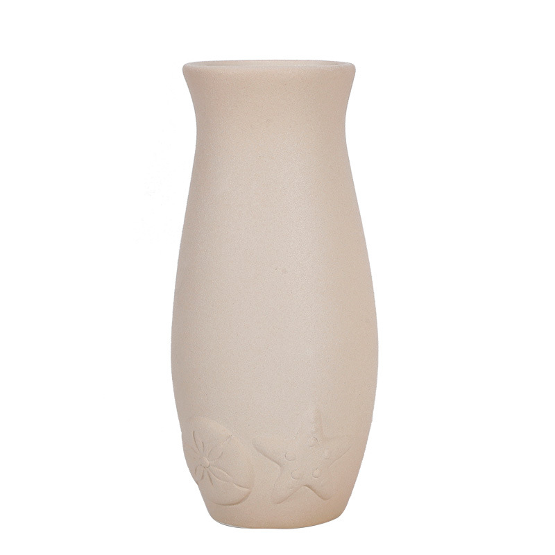 Ornamento de vasijas de cerámica esmerizada europea flor seca marina creativa flor flor floral decorativa en la sala de estar decoración de encimera