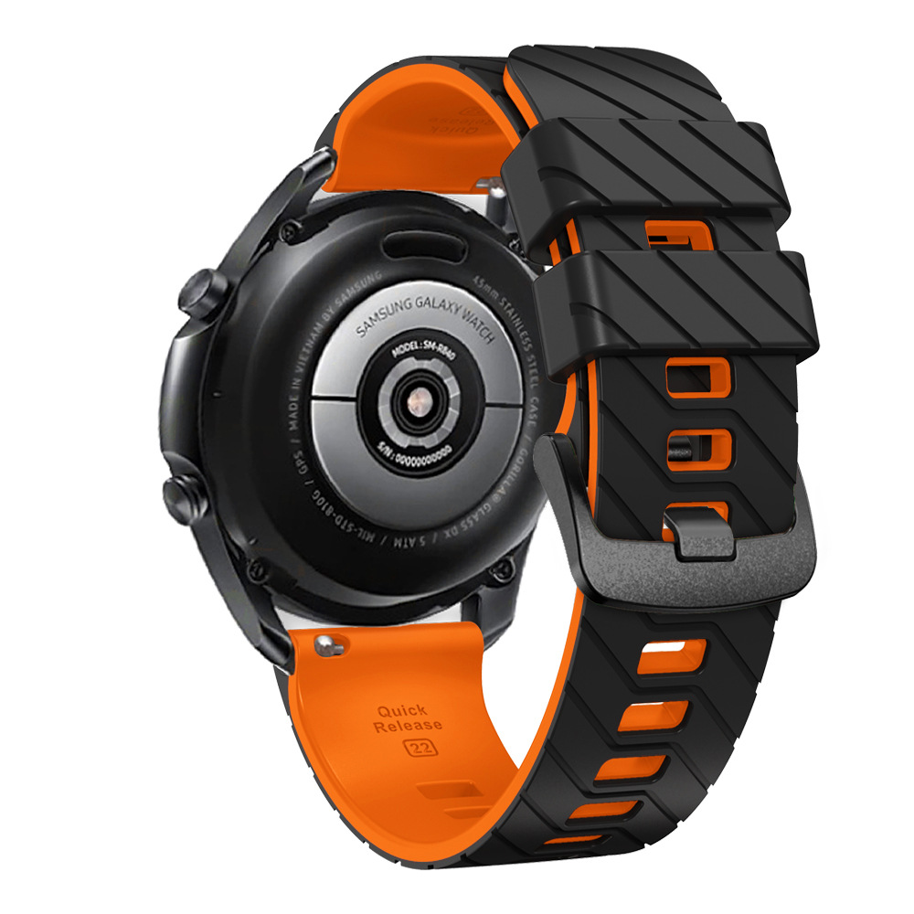 Suitable for suunto9peak silicone watch strap, 22mm twill dual-color wristband, Suunto9 Peak undefined