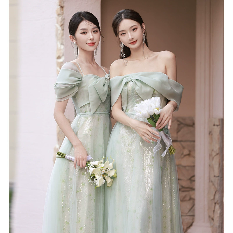 Bridesmaid dress, green evening dress