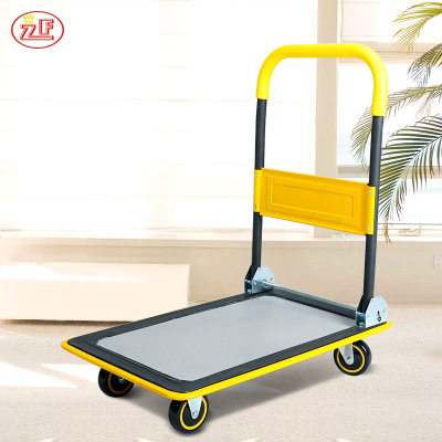 Flat car Goods garden cart Warehouse trailer Up the goods fold Van Manufactor Direct selling steel plate Riders garden cart