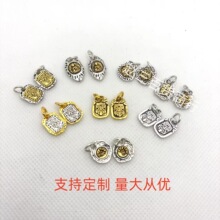复古藏银泰银扎基拉姆吊坠手串项链DIY 无相佛白哈尔王牌挂件编绳