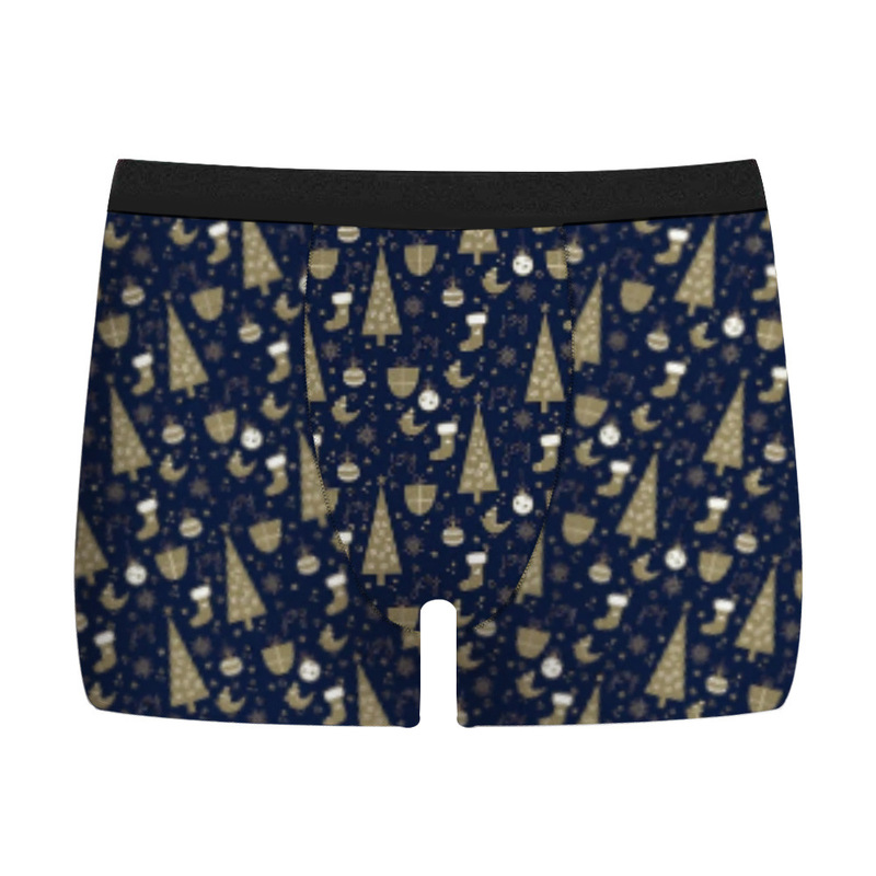 Cross-border Amazon AliExpress Christmas 3D printed men's underwear daily wear comfortable stretch boxers