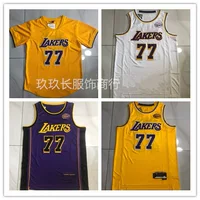 Внешняя торговля оптом сезона 2025 новый Lakers 77 Dongchic баскетбольный костюм Doncic трикотаж с короткими рукавами жилет желтый