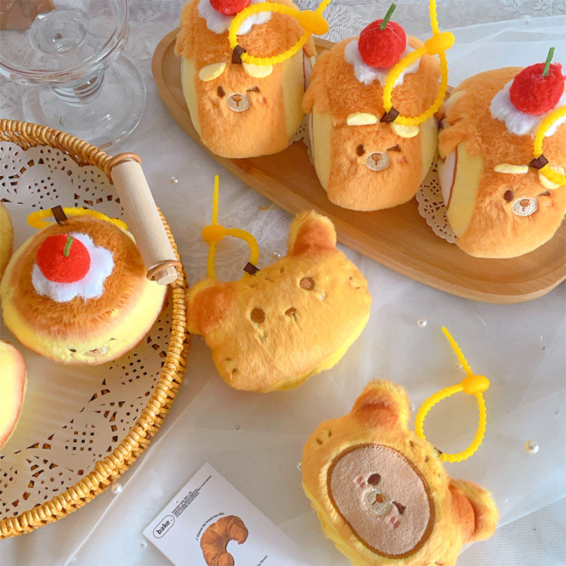 オリジナルクマケーキぬいぐるみペンダントベーキングデザート人形子供の誕生日プレゼント結婚式スローピング人形|undefined
