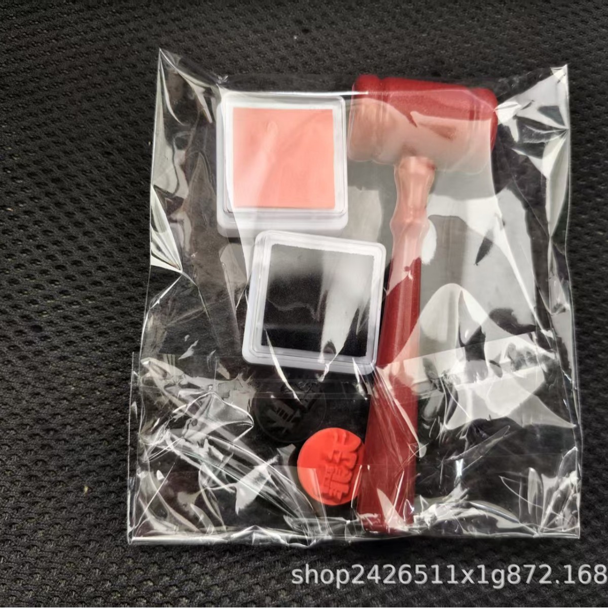 [유죄 + 무죄] 양면 씰 해머 [무료 검정 + 빨강 잉크 패드]