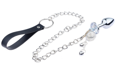 成人sm情趣用品金属铃铛肛塞核桃肛门塞后庭扩张圆形银色宫玲肛塞