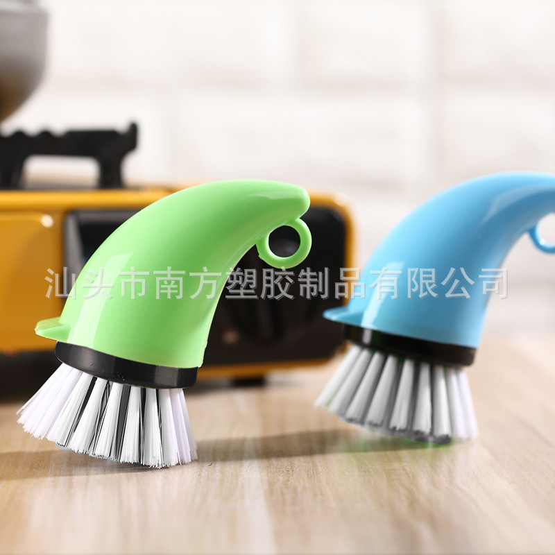 Cooking Horn Cup Hot Pot Non-stick Pan Cleaning Brush PP Material Small Portable Easy to Hanging Pan Cleaning Brush