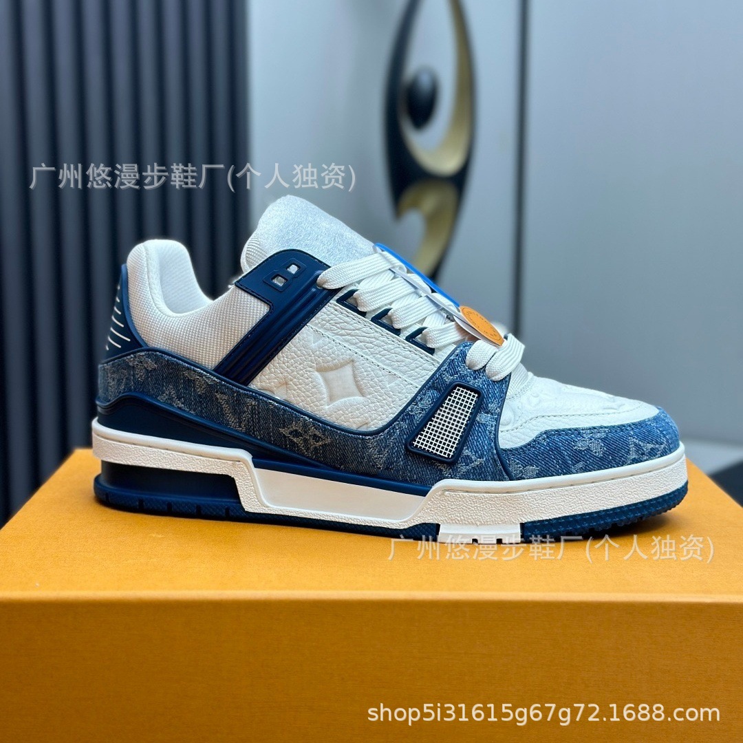 Zapatos Lujia, versión Guangzhou, zapatillas deportivas con estampado vaquero, suela gruesa, unisex, casuales, versátiles y modernas.