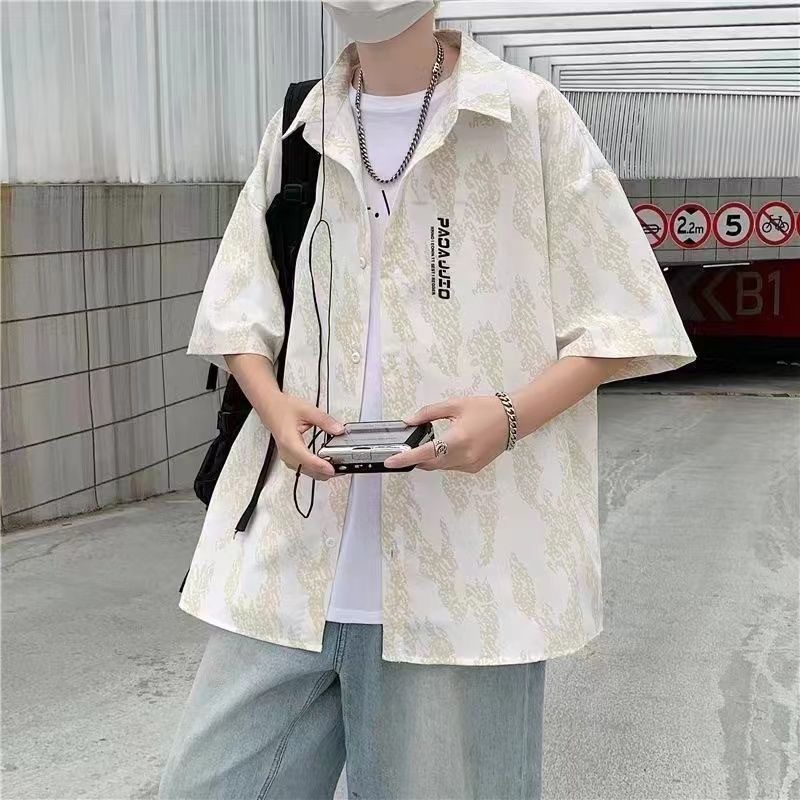Yc04 apricot high quality ice silk shirt
