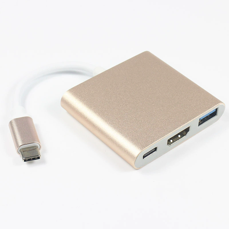 Подходящий адаптер Type-C к HDMI три в одном Type-C к USB Type-C к HDMI совместимый