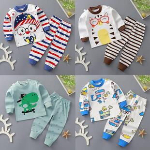 New children's clothing spring and autumn children's underwear set baby autumn clothes autumn pants baby pajamas home clothes wholesale