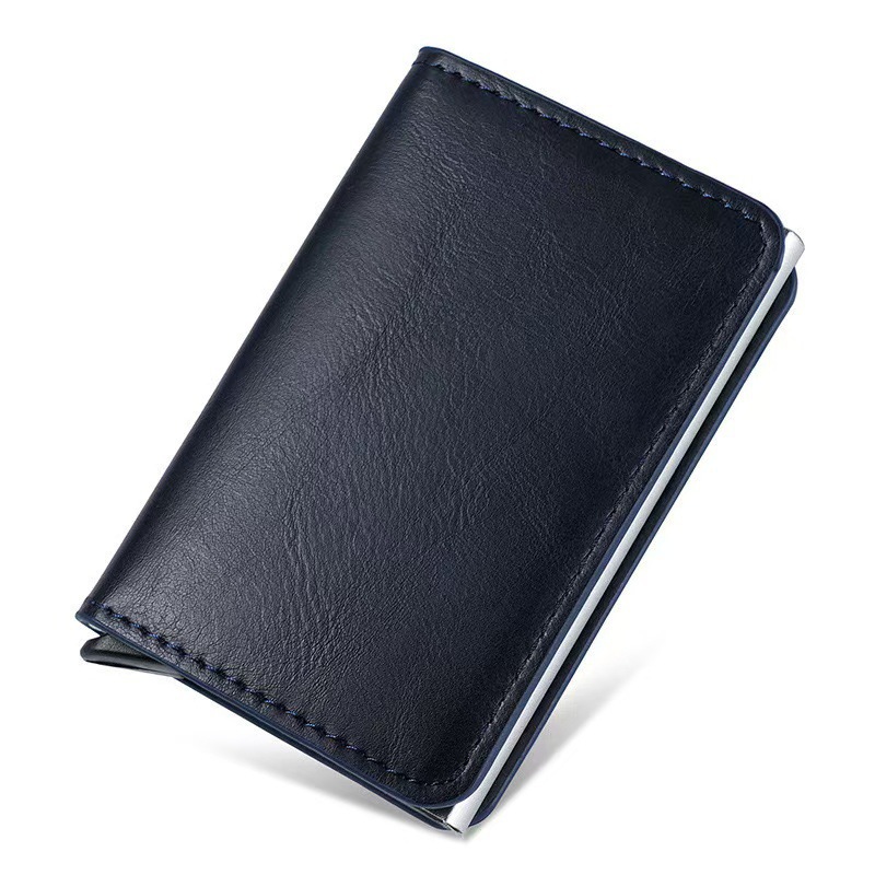 Cartera con Bloqueo RFID para Hombre, Tarjetero para Identificación y Tarjetas de Crédito
