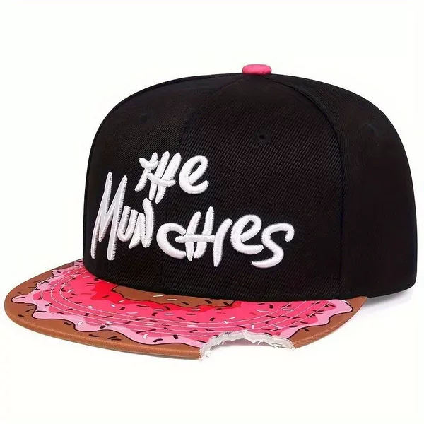 New cross-border foreign trade street dance cap with embroidered letters, flat brim hip-hop baseball cap, outdoor sun protection visor cap